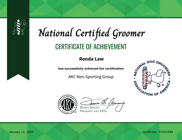 National Certified Groomer